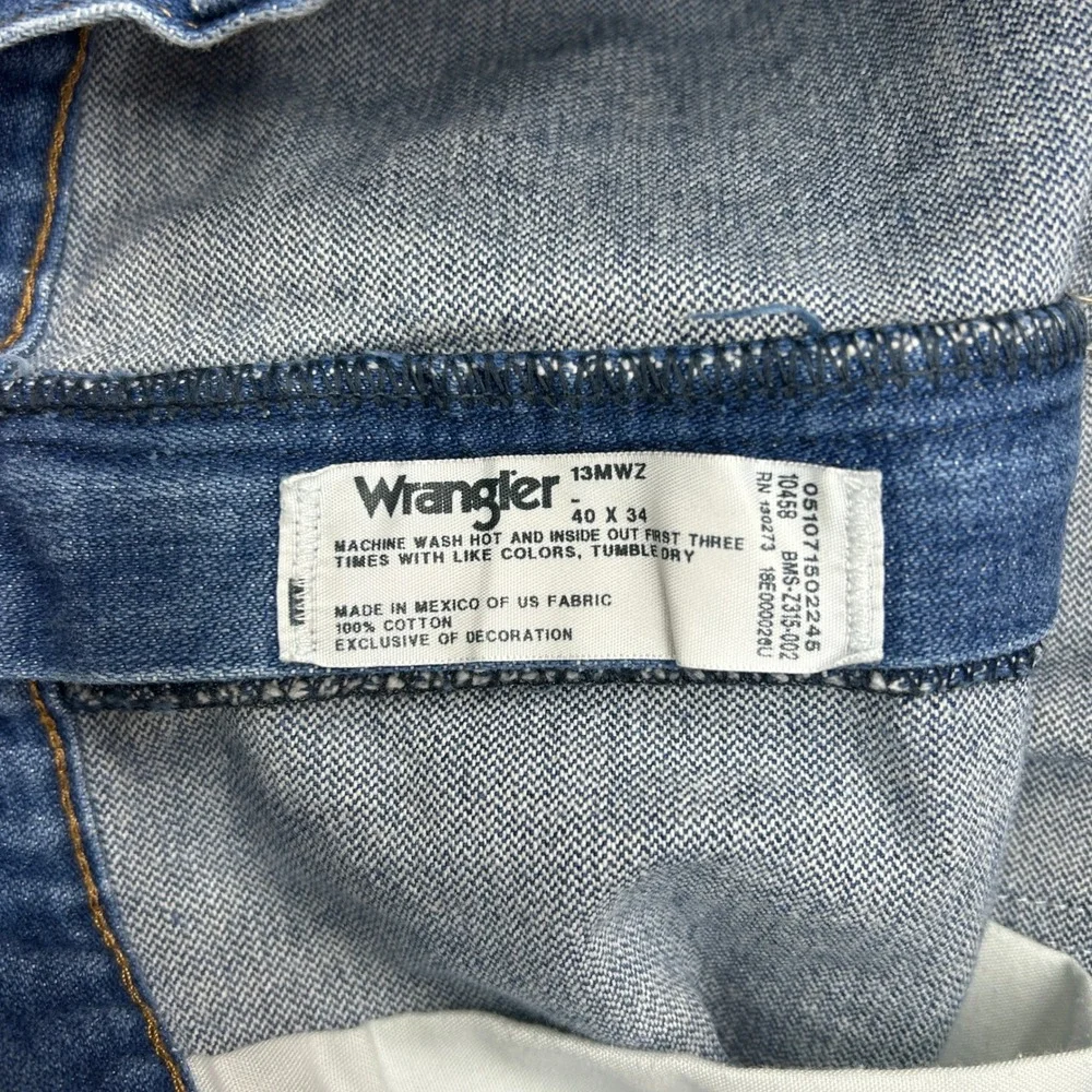 Wrangler Jeans Mens 40x34 Blue Cowboy Cut 13MWZ Original Fit Straight Leg Denim